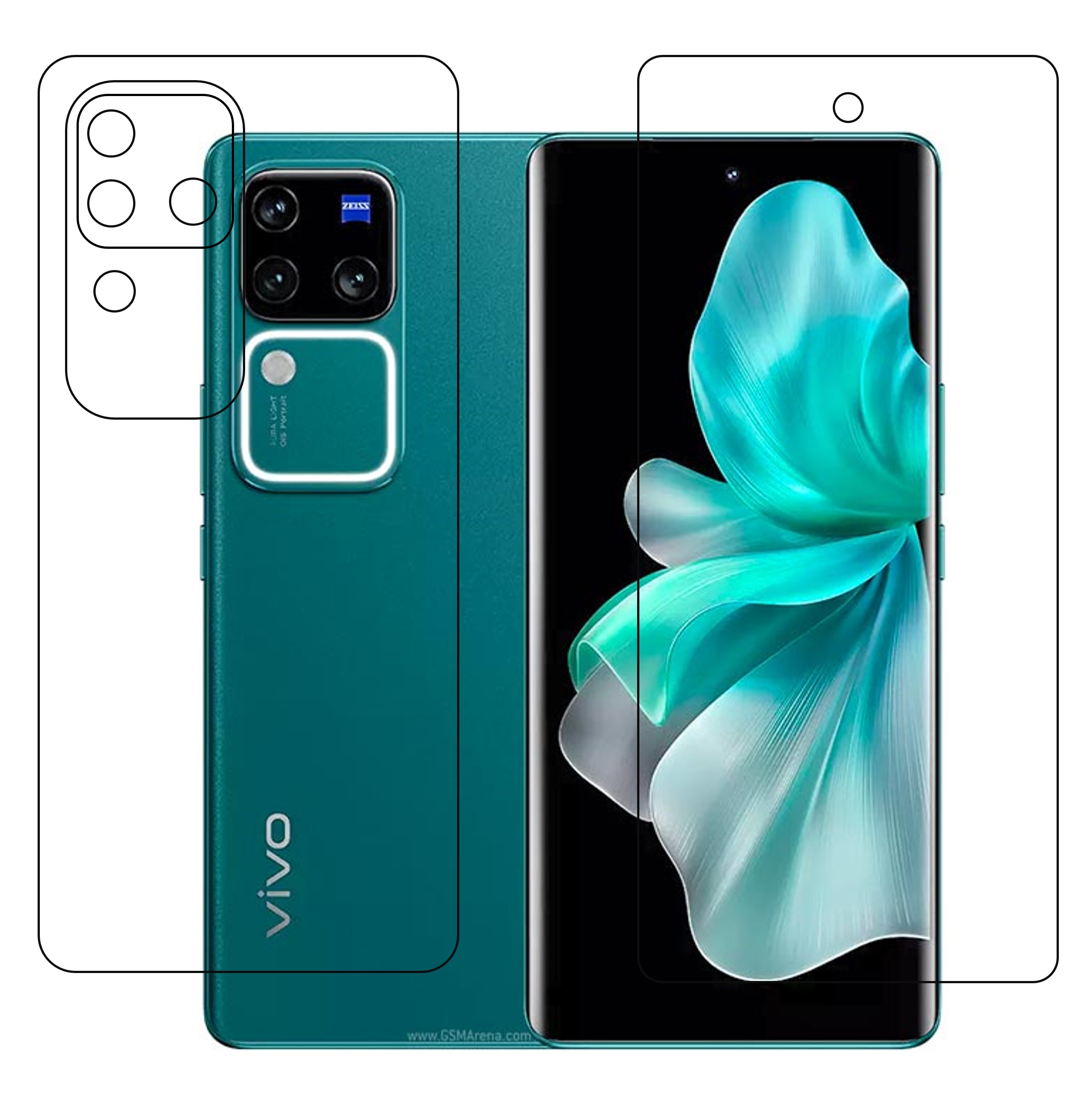 Vivo V30 (Front & Back) TPU Protective Compatible Flexible Unbreakable Mobile Screen Protector